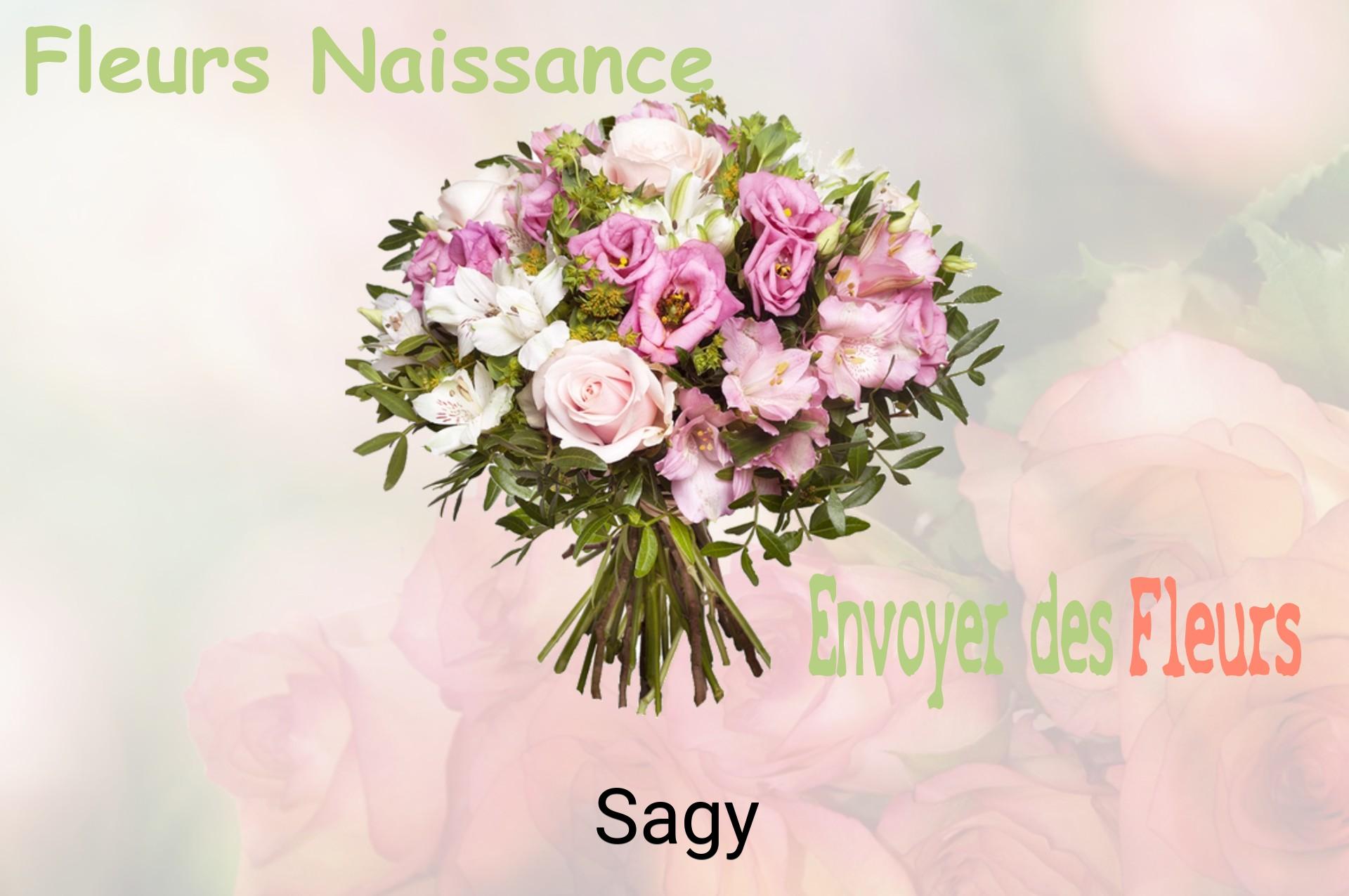 Bouquet de fleurs de naissance livré à Sagy